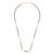 Traditional delicate cz studded gold plated black beaded adjustable chain mangalsutra for women