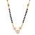 Traditional modern flower and heart shape gold plated black beaded adjustable chain mangalsutra for women