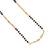 Traditional stylish twinkling unique gold plated black beaded adjustable chain mangalsutra for women