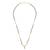Traditional graceful oval and flower design gold plated black beaded adjustable chain mangalsutra for women