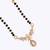 Traditional graceful oval and flower design gold plated black beaded adjustable chain mangalsutra for women