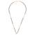 Traditional modern cz studded oval shape gold plated black beaded adjustable chain mangalsutra for women