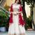 White Silk Zari Sequins Thread Embroidery Work Wedding Lehenga Choli