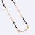 Traditional pretty cz studded gold plated black beaded adjustable chain mangalsutra for women