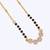 Traditional stylish cz studded round shape gold plated black beaded adjustable chain mangalsutra for women