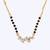 Traditional attractive round shape cz studded gold plated black beaded adjustable chain mangalsutra for women