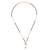 Traditional creative oval shape cz studded gold plated black beaded adjustable chain mangalsutra for women
