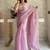 pink multi weaving Sequins jimmy chu saree with blouse piece
