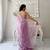 pink multi weaving Sequins jimmy chu saree with blouse piece