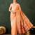 orange woven designer poly cotton saree with blouse piece
