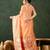 orange woven designer poly cotton saree with blouse piece