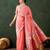 peach woven designer poly cotton saree with blouse piece