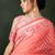 peach woven designer poly cotton saree with blouse piece