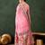pink woven designer poly cotton saree with blouse piece