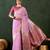 purple woven designer poly cotton saree with blouse piece