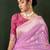 purple woven designer poly cotton saree with blouse piece