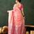 peach woven designer poly cotton saree with blouse piece