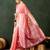 peach woven designer poly cotton saree with blouse piece