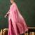 pink woven designer poly cotton saree with blouse piece
