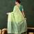 pista woven designer poly cotton saree with blouse piece