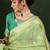 pista woven designer poly cotton saree with blouse piece