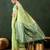 pista woven designer poly cotton saree with blouse piece