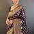purple weaving jari designer banarasi satin silk saree with blouse piece
