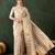 beige woven designer brush printed khadi organza saree with blouse piece