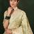 pista woven designer brush printed khadi organza saree with blouse piece