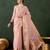 pink woven designer brush printed khadi organza saree with blouse piece
