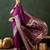 purple woven jacquard silk blend saree with blouse piece