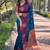 blue weaving jari designer art silk saree with blouse piece