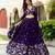 Purple Silk Zari sequin Embroidered Silk Lehenga Choli With Dupatta Set