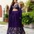 Purple Silk Zari sequin Embroidered Silk Lehenga Choli With Dupatta Set