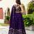 Purple Silk Zari sequin Embroidered Silk Lehenga Choli With Dupatta Set