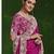 pink Sequins with handwork habotai silk blend saree with blouse piece