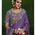 lavendar dual Sequins with handwork habotai silk saree with blouse piece