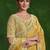 mustard Sequins with handwork crush paper silk saree with blouse piece