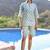 Blue printed cotton co-ord set - set of 2