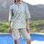 Blue printed cotton co-ord set - set of 2
