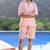 Pink printed cotton co-ord set - set of 2