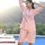 Pink printed cotton co-ord set - set of 2