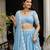 Sky Blue Georgette Sequins Thread Embroidery Work Lehenga Choli