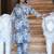 Multicolor printed cotton kurta with pants - set of 2