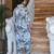 Multicolor printed cotton kurta with pants - set of 2