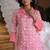 Pink printed muslin kota co-ord set - set of 2