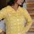 Yellow printed muslin kota co-ord set - set of 2