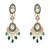 Gold plated green stone choker necklace set