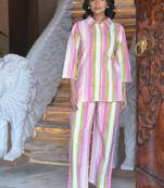 Multicolor printed cotton co-ord set - set of 2