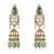 Gold plated green stone choker necklace set